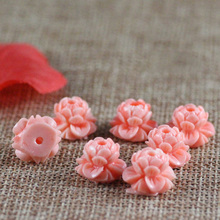 WEIYU 10*14mm 5pcs Carved Lotus Beads Pink Coral Shell Spacer Buddha Beads For Bracelet Necklace Jewelry Making DIY Accessories 2024 - buy cheap