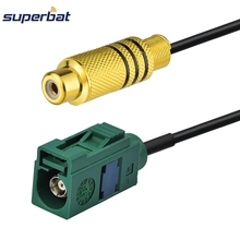 Superbat Fakra "E" Green Pigtail Cable Jack to RCA Female Adapter RG174 15cm Cable Assembly for 6002 Car TV 2024 - buy cheap