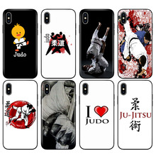 Capa de tpu preta para iphone, capa de silicone para iphone 5 visual 6 6s 7 8 plus x 10 iphone xr xs 11 pro max, capa japonesa para judo sports 2024 - compre barato