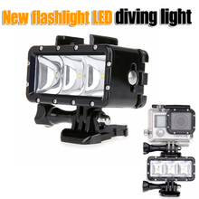 Lámpara de Flash LED para GoPro Hero 4/3 +, montaje de luz de vídeo submarinismo, impermeable, SJCAM SJ4000/Xiaomi Yi 2024 - compra barato