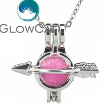 Glowcat kk603 gaiola redonda de miçangas, difusor de óleo essencial, aromaterapia gaiola de pérola medalhão colar jóias de festa 2024 - compre barato