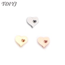 TDIYJ Valentine's Day Gift Loved Charm Alloy Heart Slide Charm Bead For 10mm Buckle Mesh Bracelet 12Pcs/lot 2024 - buy cheap