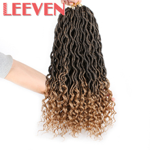 Leeven 18'' Bohemian Goddess Locs Crochet Hair Faux Locs Synthetic Crochet Braids Ombre  Braiding Hair Extension 2024 - buy cheap