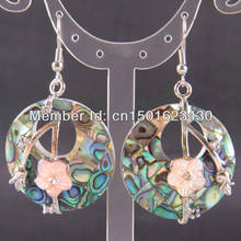Free Shipping New without tags Natural New Zealand Abalone Shell Beadsland  Dangle Shell Earrings 1Pair RU259 2024 - buy cheap