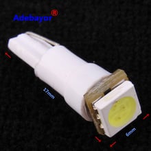 1000 X Автомобильная T5 74 5050 SMD 1 Светодиодная лампа для приборной панели, лампа задсветильник хода, лампа для габаритного освещения, 12 В постоянного тока, новинка, бесплатная доставка, оптовая продажа 2024 - купить недорого