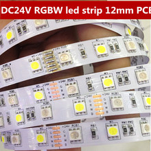 DC24V RGBW led strip light 5050 SMD 12mm PCB RGBWW 5M 60leds/m led flexible tape rope stripe light RGBWW RGB warm white Newest 2024 - buy cheap