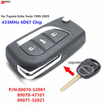 Keyecu New Upgraded Flip Remote Key Fob 433MHz 4D67 for Toyota Celica Echo Yaria 1999 2000 2001 2002 2003 2004 2005 89070-52081 2024 - buy cheap