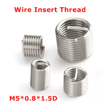 100pcs M5*0.8*1.5D Wire Thread Insert , M5 Screw Bushing , stainless steel Wire Screw Sleeve Thread Repair 2024 - buy cheap