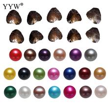 Lote de 20 unids/lote de perlas redondas de colores mezclados de 7-8 Mm de grosor, para regalo de cumpleaños 2024 - compra barato