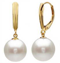 xiuli 00474 12MM white south seashell pearl   Dangle earrings AAA 2024 - buy cheap