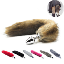 Faux Fox Tail Plug Anal Butt Plug Tail Sex Toys for Women Sex Products Stainless Steel Metal Anus Massager Adult Game 2024 - buy cheap