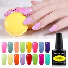 Lagunamoon-esmalte em gel uv para unhas, 8ml, lâmpada led, longa duração, esmalte, cor pura 2024 - compre barato