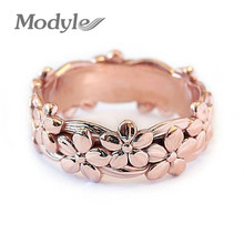 Modyle Female Cute Daisy Flower Finger Ring Vintage Rose Gold Color Engagement Rings For Women Fashion Wedding Jewelry Best Gift 2024 - buy cheap