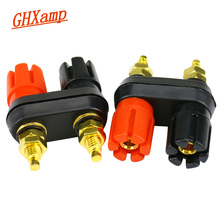 Ghxamp amplificador de caixa de som, bloco de terminais ameixa, vermelho, preto, conector, plug de alto-falante, cobre puro, 2 peças 2024 - compre barato