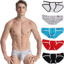 2019 Sexy Men's Briefs Soft Modal Breathable Sexy Underwear Pure Color  Sexy Trunks Briefs Men Underwear Gay Shorts Briefs 2024 - buy cheap