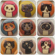 250pcs 15mm mixed cat cartoon wood buttons for child clothing craft scrapbooking accessories wholesale 2024 - buy cheap