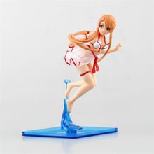 Anime Sword Art Online Sexy Asuna Swimsuit 1/10 Scale Pre-painted Sexy PVC Action Figure Collectible Model Toy 18cm DJAF001 2024 - buy cheap