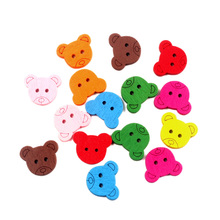 LF 50Pcs Mixed Bear Wooden Sewing Buttons For Clothes Needlework Flatback Scrapbooking Crafts Decorative Diy Accessories 2024 - buy cheap