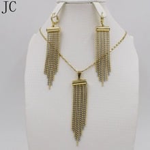 Conjuntos de joias femininas dubai 2017 design exclusivo brincos colar com pingente 2024 - compre barato