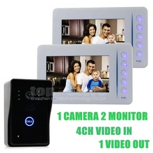 DIYSEUCR 7 inch LCD Video Door Phone Doorbell Touch Key With IR Night Vision Camera Home Entry Intercom 1 Camera 2 Monitor 2024 - buy cheap
