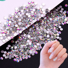 Diamantes de imitación de arte moderno para decoración de uñas, 1440 uds, parte trasera plana, Multicolor, sin fijación en caliente 2024 - compra barato