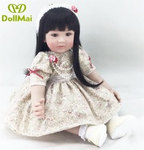 Силиконовая кукла-реборн для девочек, виниловая Реалистичная кукла принцессы, подарок на день рождения, 60 см 2024 - купить недорого