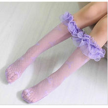 20169 summer Knee High Long Sock For Toddler Girl  Ballet socks Accessories Dance girl Lace socks Cute Children Baby Kid Sock 2024 - buy cheap