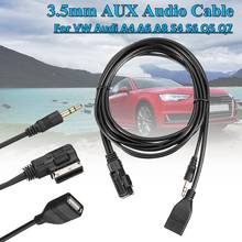 Для VW для AUDI A3 A4 A5 A6 A8 Q3 Q5 Q7 DY001 1PcAdapter кабель 1,5 м музыкальный интерфейс AMI MMI до 3,5 мм аудио AUX MP3 адаптер кабель 2024 - купить недорого