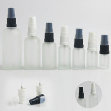 Botellas Vacías rellenables de vidrio transparente, botellas de aceite con bomba de loción, 5ml, 10ml, 15ml, 20ml, 30ml, 50ml, 100ml 2024 - compra barato