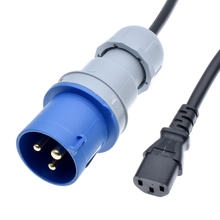 Cable de alimentación del conector IEC309 332P6 a IEC320 C13, dispositivo de conexión con 14 tomas de entrada en 31326 de salida, IP44, calibre de 1,5mm, 1-9m 2024 - compra barato