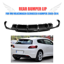 Carbon Fiber / FRP Unpainted Rear Bumper Diffuser Lip Spoiler for VW Volkswagen Scirocco R Bumper 2009 - 2014 2024 - buy cheap