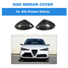 Add on Style Mirror Cover for 2017 2018 Alfa Romeo Stelvio Carbon Fiber Side Mirror Caps 1 pair 2024 - buy cheap