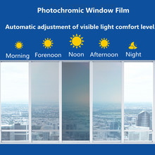 Sunice película fotocrômica para janela, mudança de privacidade, vlt por vidro uv, matiz solar, carro, isolamento de calor, 1.52*10m, adesivo 2024 - compre barato