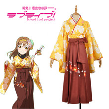 Amor vivo sol Cosplay disfraces especial-Chika Takami Taisho Kimono Yukata vestido traje Anime Cosplay disfraces 2024 - compra barato