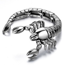 9" Scorpion Animal bracelet 316L Stainless Steel Mens Boys Chain Bangle Bracelet Wholesale Jewelry Halloween Christmas Gift 2024 - buy cheap