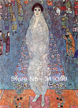 Gustav Klimt-pintura al óleo sobre lienzo de lino, retrato de Elisabeth Barone bachofen-echt, envío gratis por DHL, hecho a mano, MQ 2024 - compra barato