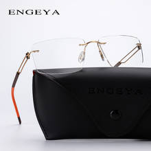 Alloy Rimless Glasses Optical Eyeglasses Frame Men Glasses Clear Prescription Spectacles Ultralight Transparent Glasses #IP373 2024 - buy cheap