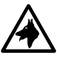 17*15CM Dog Guard Warning Car Portal Door Vinyl Decal Car Styling Decorative Stickers Black/Silver C6-1756 2024 - buy cheap