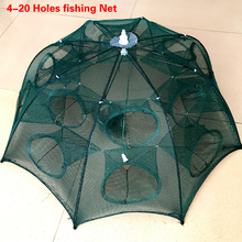 NEWEST 4-20 Holes Automatic Folding Fishing Net Shrimp Cage Nylon Foldable Crab Fish Trap Cast Net Cast Folding Fishing Network 2024 - купить недорого
