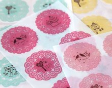 40pcs/lot Cute sweet lace waterproof PVC stickers Decoration label  DIY Multifunction gift sticker 2024 - buy cheap