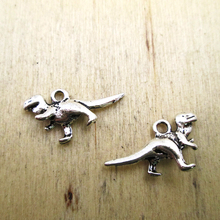 30pcs-- 11x21mm Mini Cute 3D Dinosaur Charms Pendants  DIY necklace/ bracelets  charms antique silver tone 2024 - buy cheap