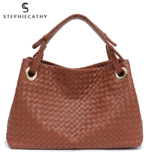 SC Brand Designer Women Luxury Handmade Woven Totes for Ladies Large Vegan Bucket Hand Bag Large Capacity Classic Top-Handle Bag 2024 - buy cheap