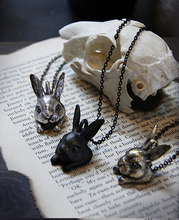 Hiphop Style Big Head Rabbit Pendant Necklace Retro Hare Necklace Cute Girl's Gift Jewelry idea --12pcs/Lot 3 Colors Free Choice 2024 - buy cheap