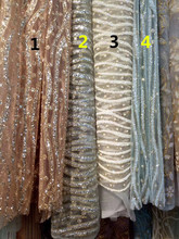 Sat-61211 Boa aparência colado glitter tule vestido de lantejoulas tecido de renda líquida Francês Africano da Tela Do Laço para o partido 2024 - compre barato