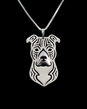 Hot Sale 10PCS cartoon Boho Chic Alloy American Staffordshire Terrier necklace fashion pit bull pendant Silver gold   colors 2024 - buy cheap