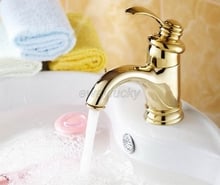 Gold Color Brass Single Handle Bathroom Basin Mixer Tap / Vessel Sink Faucet Wgf008 2024 - buy cheap