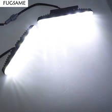 FUGSAME 12 Вт светодиодные дневные ходовые огни DRLCar Противотуманные фары передняя фара 12 В Универсальная 2024 - купить недорого
