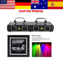 4 Lens 30W Laser Stage Light 7CH DMX512 Sound Actived Disco Party Effect LED Lights EU Plug 220~240V disco light Hot Sale 2024 - buy cheap