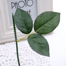 5pcs/lot Silk Green Artificial Leaf Flower Wedding Home Decoration DIY Wreath Gift Box Scrapbook Crafts Flower Accessories 2024 - buy cheap