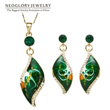 Neoglory Light Yellow Gold Color Enamel African Costume Fashion Jewelry Sets Bridal Bridesmaid Engagement Indian Gifts 2020ENA1 2024 - buy cheap